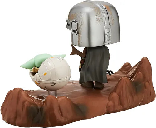 Funko Pop Moment: Star Wars: El Mandaloriano - Mandaloriano y Baby Yoda 390