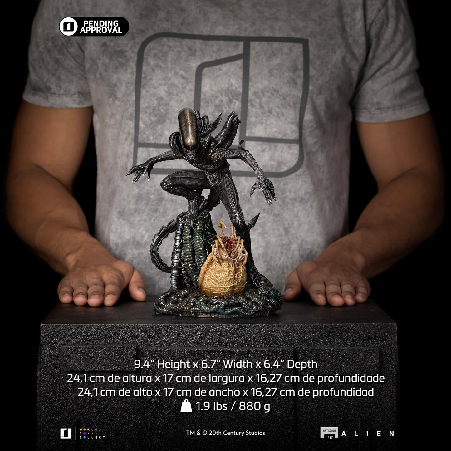 IRON Studios: Alien 1979 - Alien Big Chap Escala De Arte 1/10 Preventa