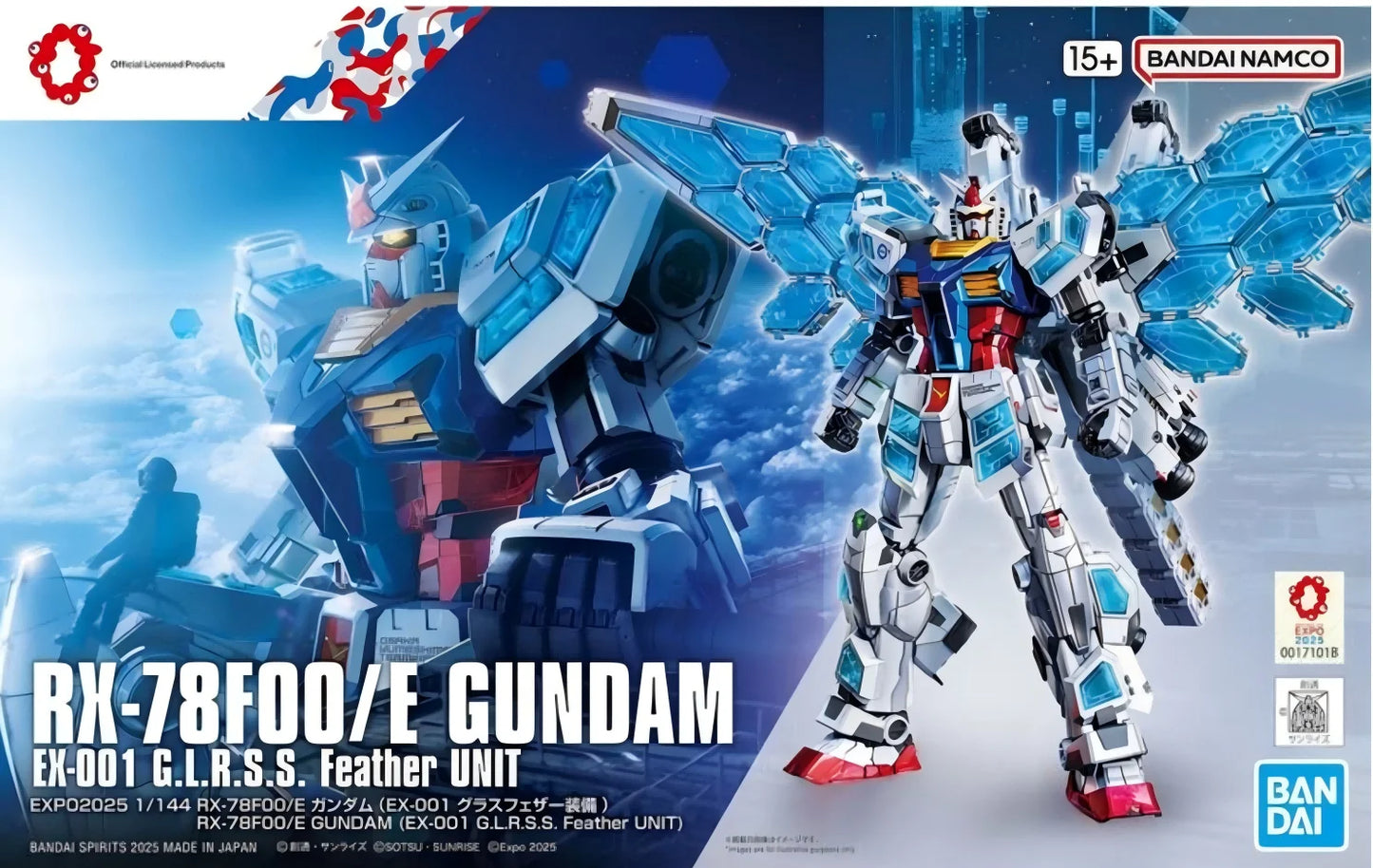 Bandai Model Kit RX-78F00/E Gundam EX-001 Feather Unit Anime 1/144