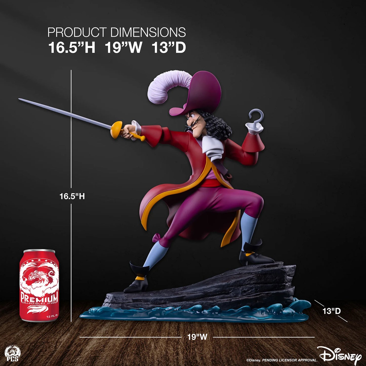 PCS Statue: Disney Peter Pan - Capitan Garfio Escala 1/5 Preventa