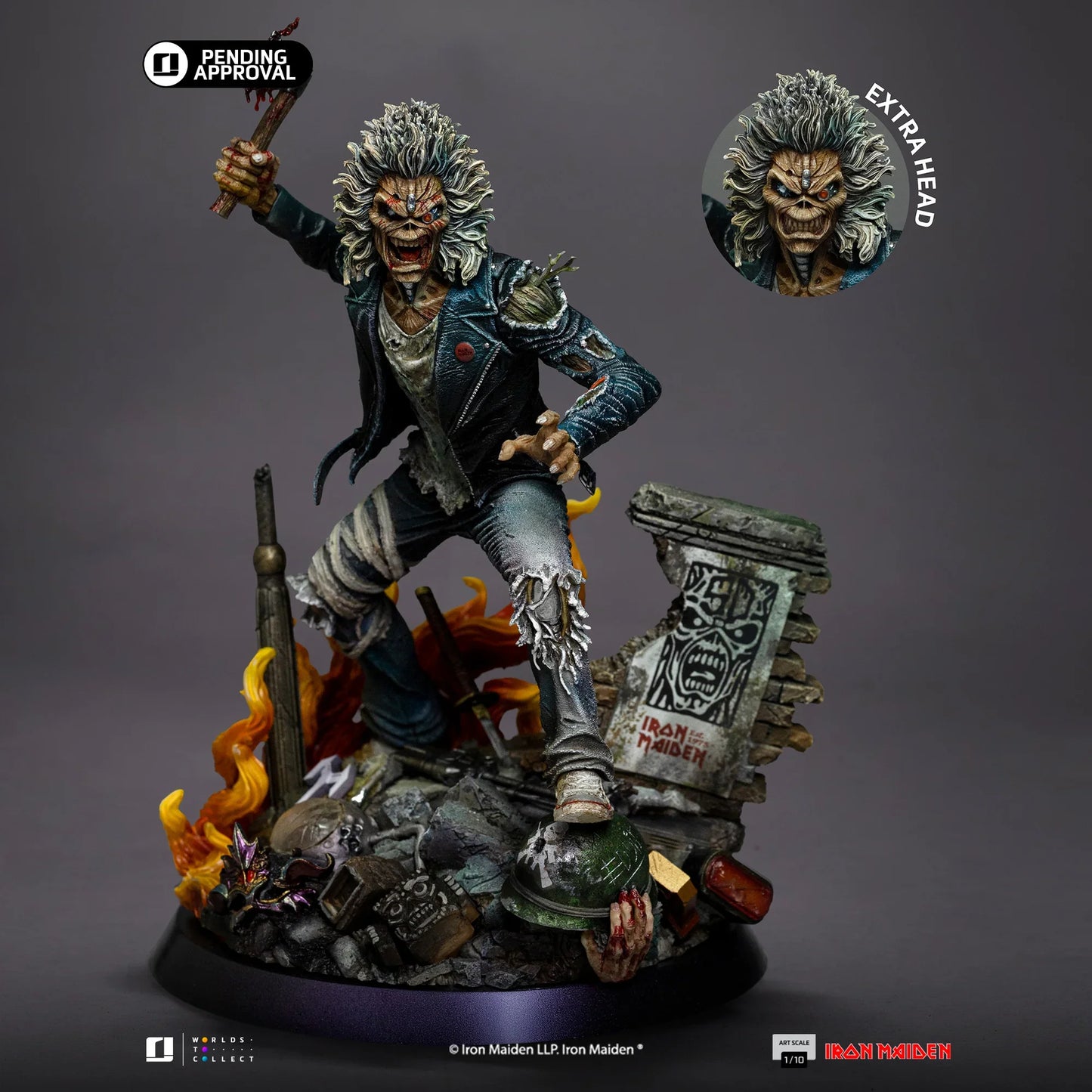 IRON Studios: Iron Maiden - Eddie 50 Aniversario Escala De Arte 1/10 Preventa