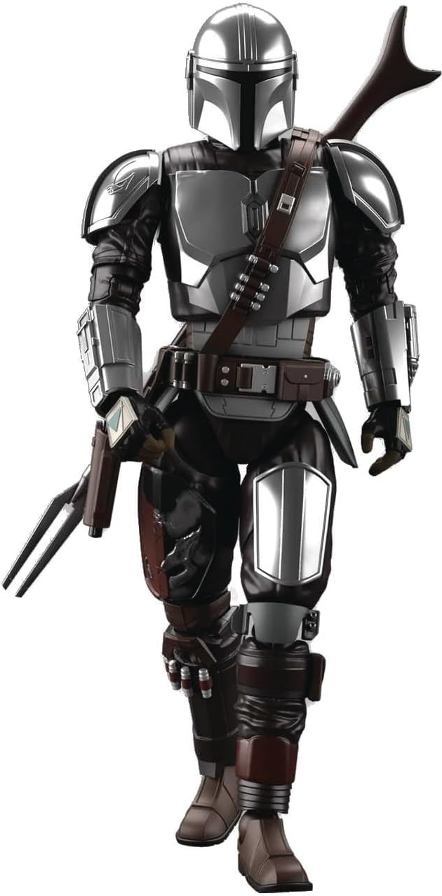 Bandai Hobby Gunpla: Star Wars The Mandalorian - Mando con Armadura Beskar Plateado Escala 1/12 Kit de Plastico