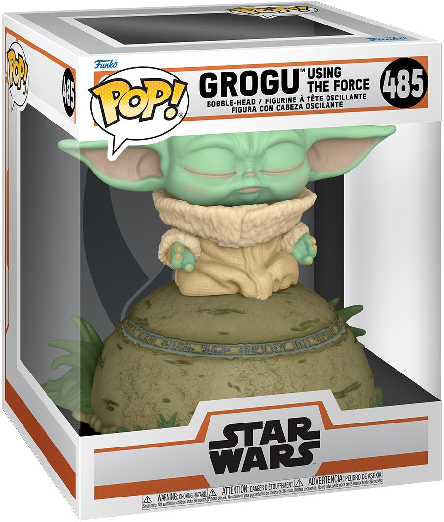 Funko Pop Deluxe: Mandalorian - Baby Yoda Grogu usando la Fuerza
