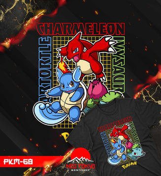 Playera Pokemon Charmeleon Ivysaur Wartortle PKM-68