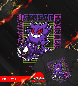 Playera Pokemon Evoluciones Gengar PKM-74