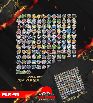 Playera Pokemon All Pokemon 3 Gen PKM-95