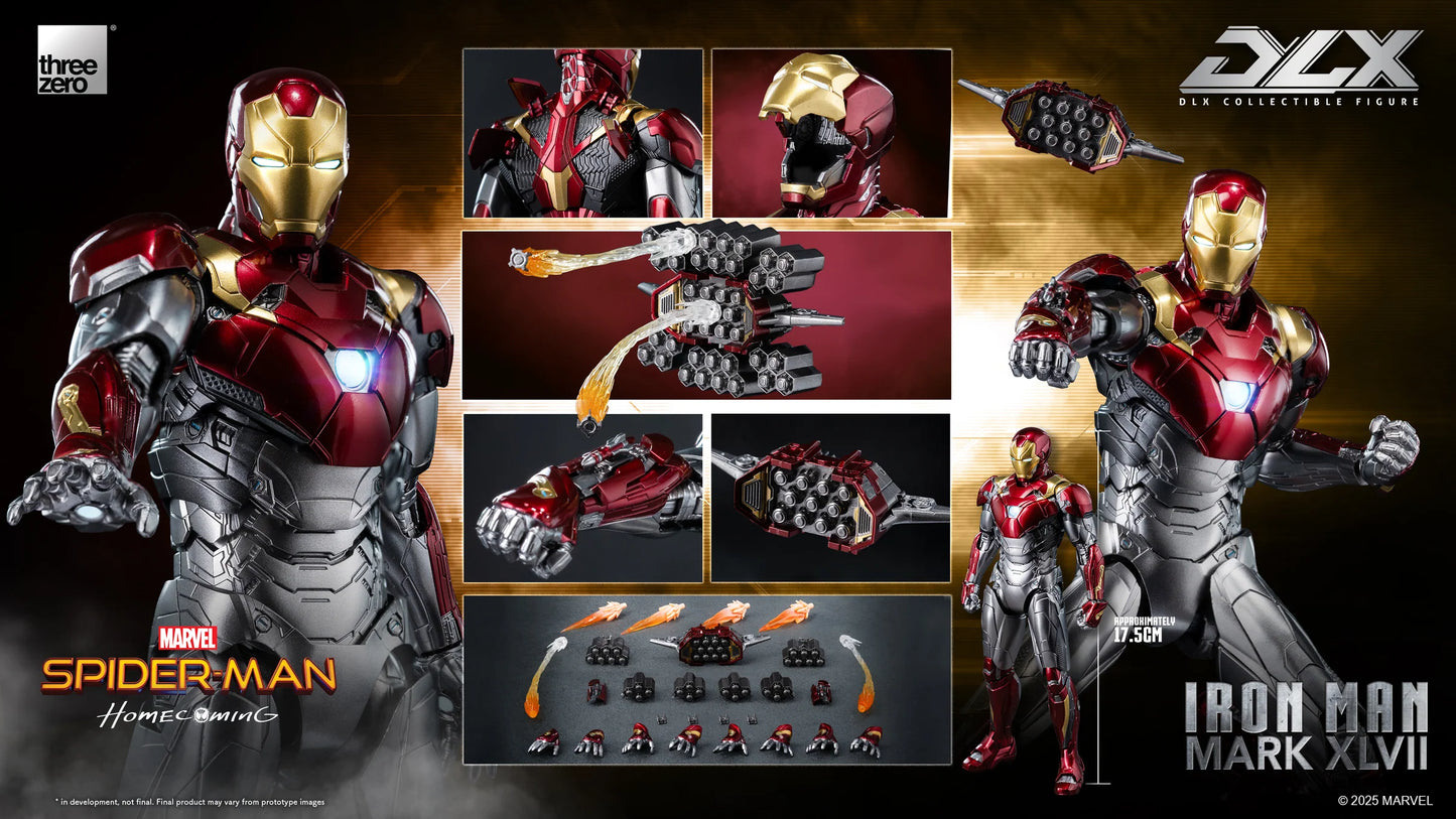 Threezero Dlx Series: Marvel Spider-Man De Regreso A Casa - Iron Man Mark 47 Preventa
