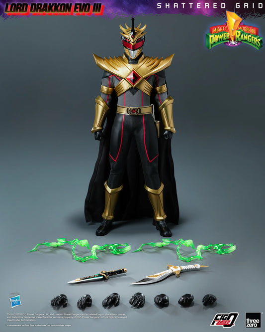 Threezero Figzero: Mighty Morphin Power Rangers Shattered Grid - Lord Drakkon Evo III Escala 1/6 Preventa