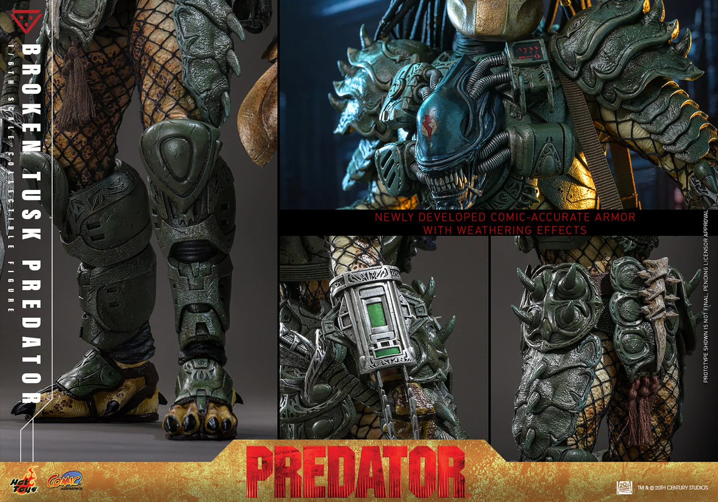 Hot Toys Comics Masterpiece Series: Aliens vs Predator - Broken Tusk Predator Escala 1/6 Preventa