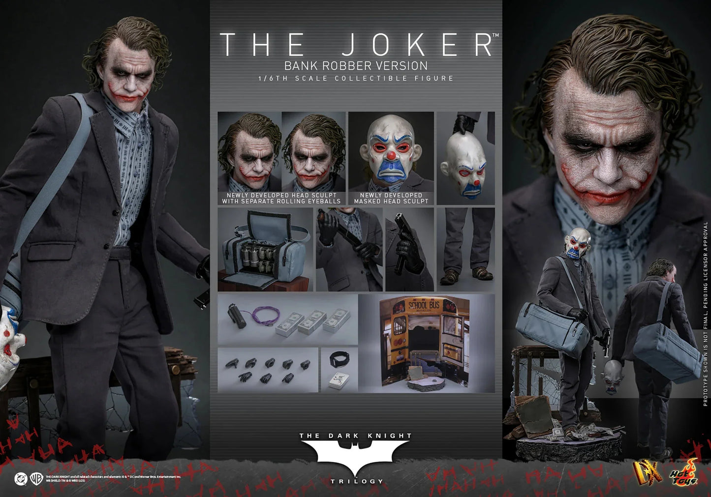Hot Toys DX Series: DC The Dark Knight Trilogy - The Joker Bank Robber Escala 1/6 Preventa
