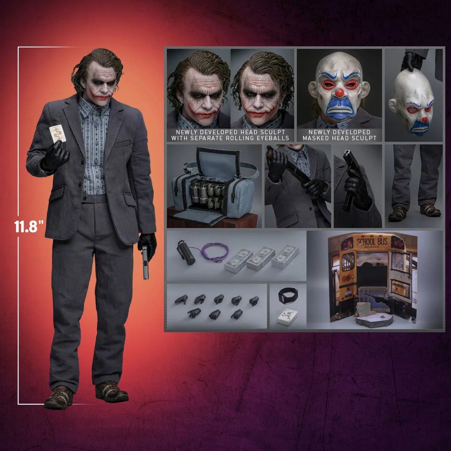 Hot Toys DX Series: DC The Dark Knight Trilogy - The Joker Bank Robber Escala 1/6 Preventa