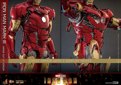 Hot Toys Movie Masterpiece Series Diecast: Marvel Iron Man - Iron Man Mark III Escala 1/6 Preventa
