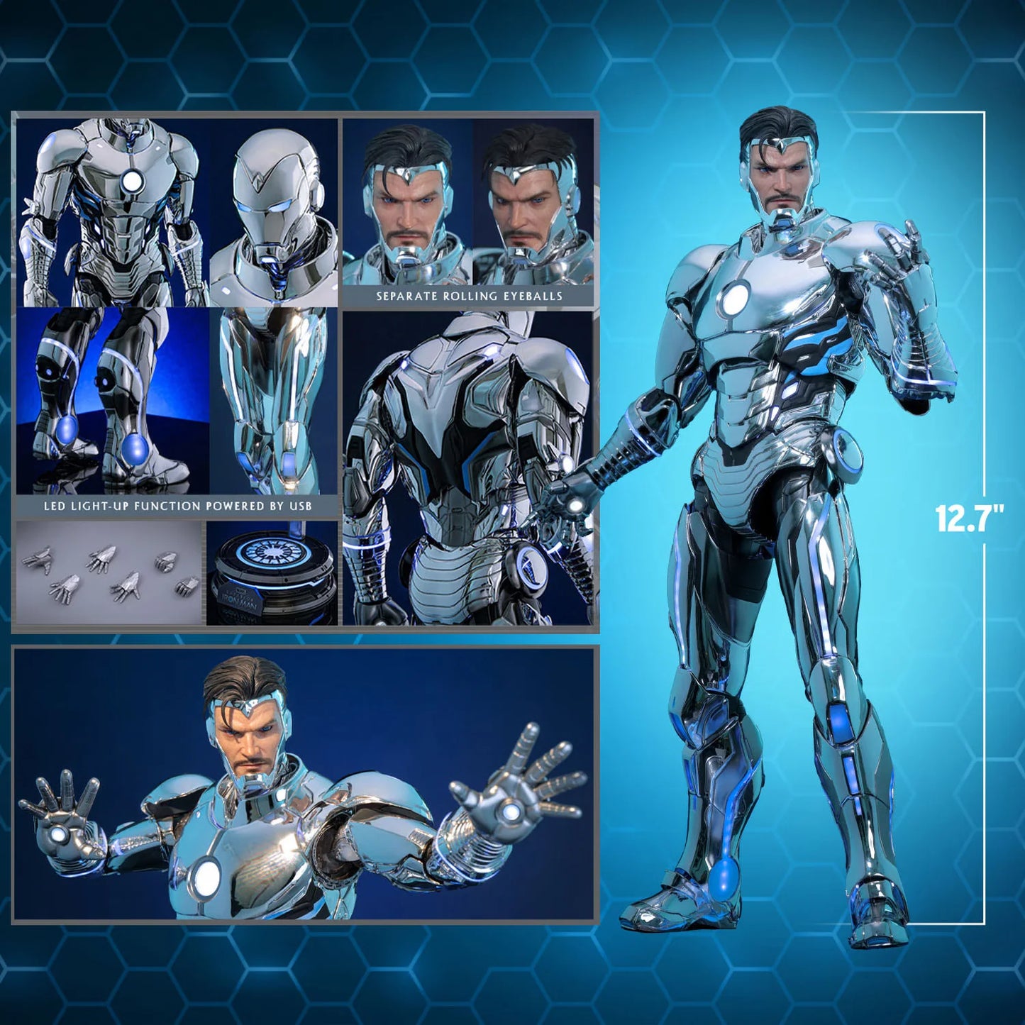 Hot Toys Movie Masterpiece Series Diecast: Marvel Comics - Superior Iron Man Escala 1/6 Preventa