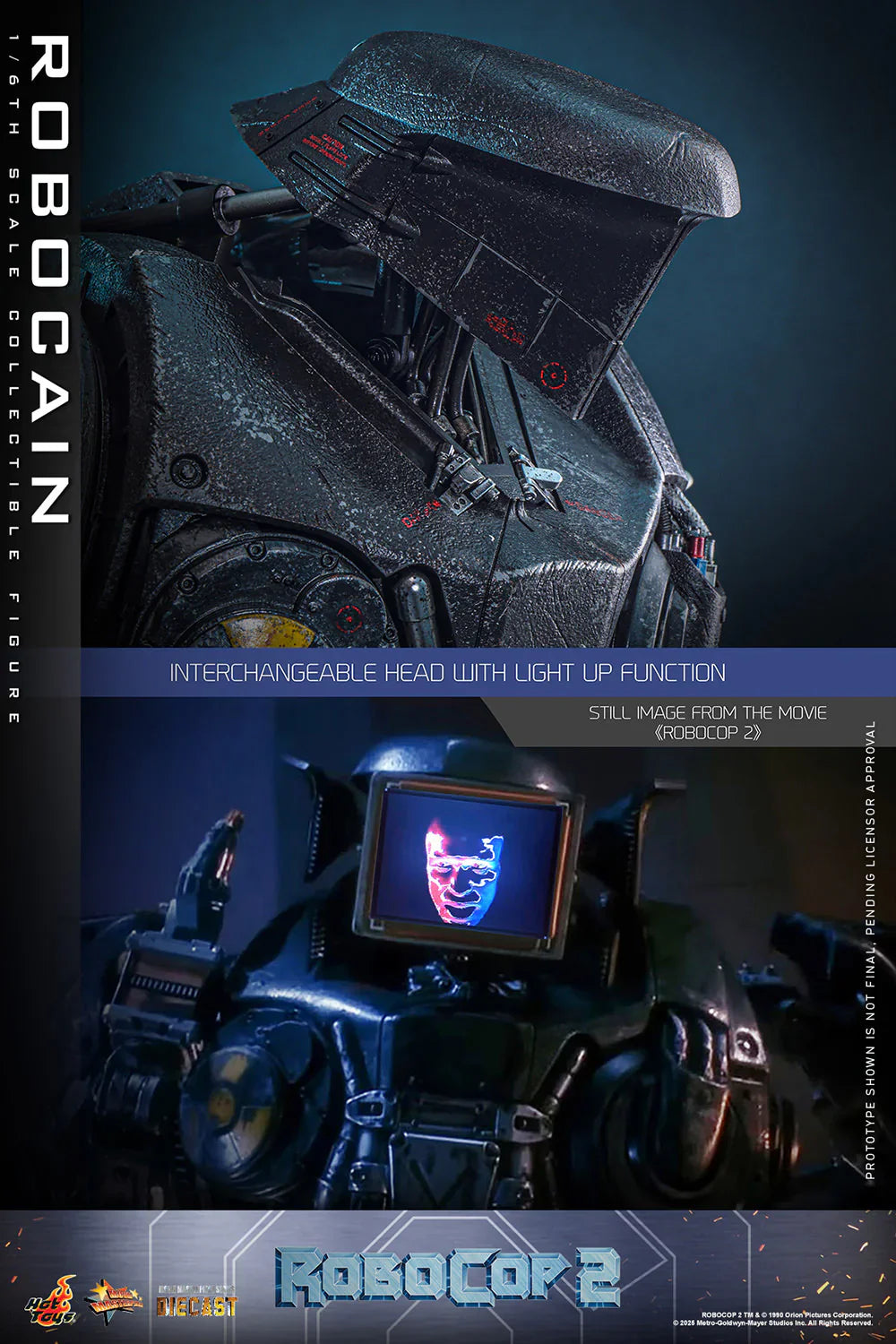Hot Toys Movie Masterpiece Series Diecast: RoboCop - RoboCain Escala 1/6 Preventa