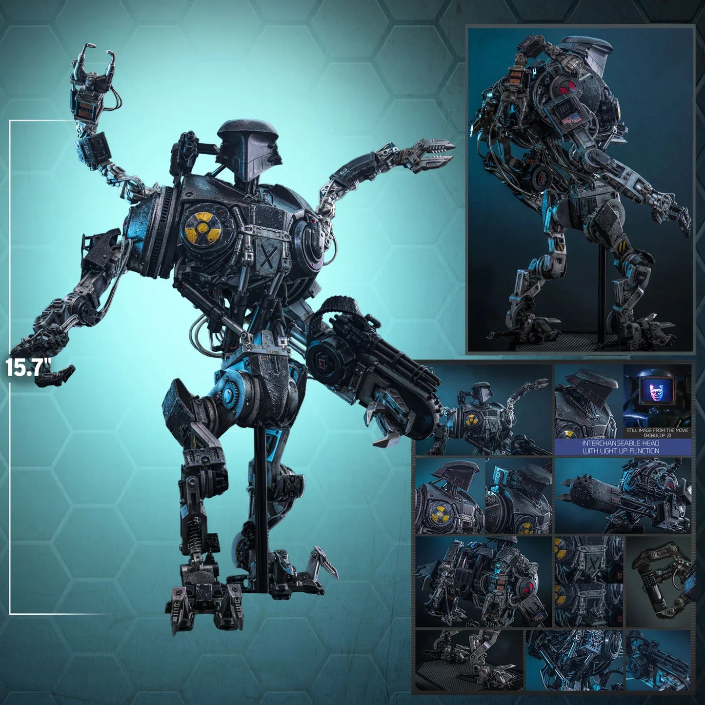 Hot Toys Movie Masterpiece Series Diecast: RoboCop - RoboCain Escala 1/6 Preventa
