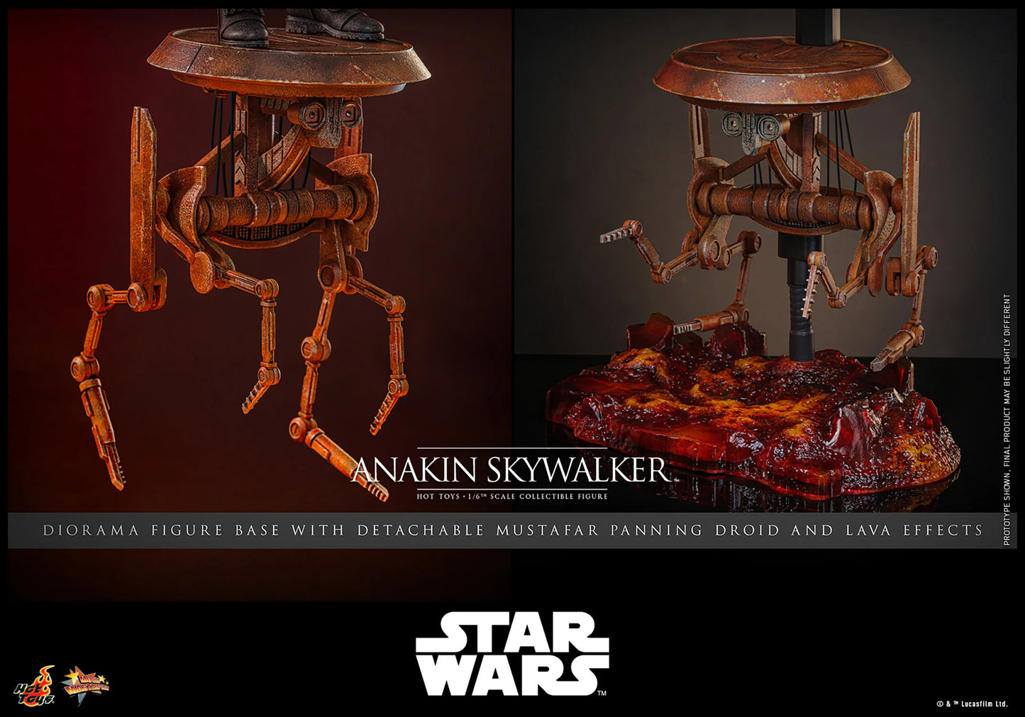 Hot Toys Movie Masterpiece Series: Star Wars La venganza de los Sith - Anakin Skywalker Escala 1/6 Preventa