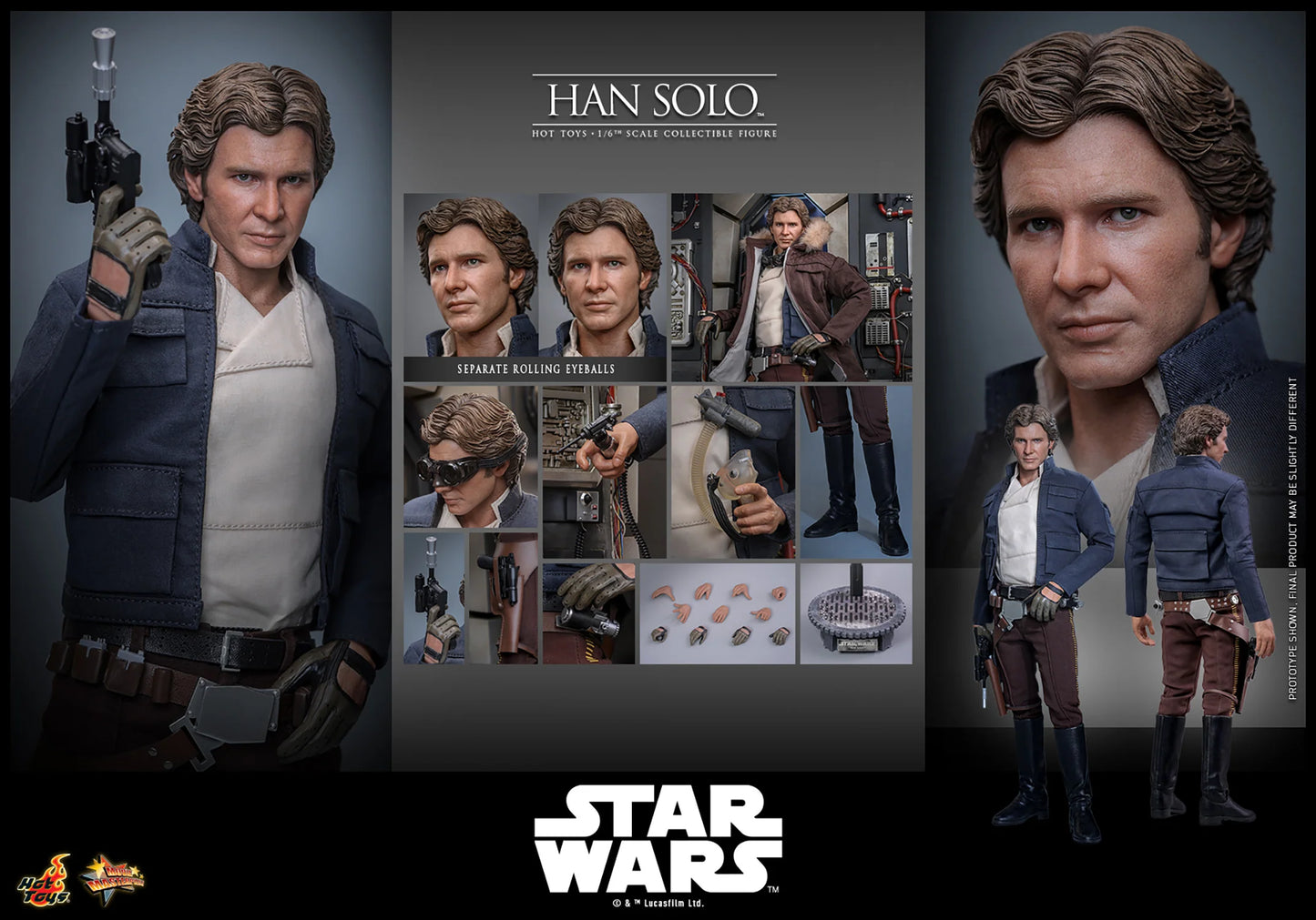 Hot Toys Movie Masterpiece Series: Star Wars The Empire Strikes Back - Han Solo Escala 1/6 Preventa