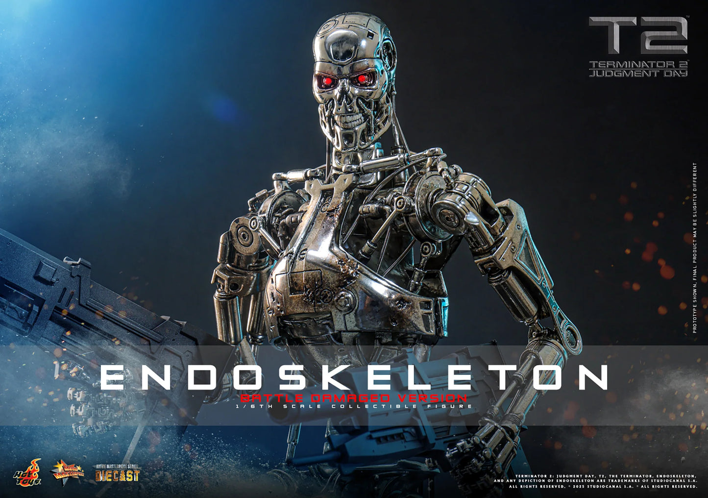 Hot Toys Movie Masterpiece Series: Terminator 2 El Juicio Final - Endoskeleton Escala 1/6 Preventa