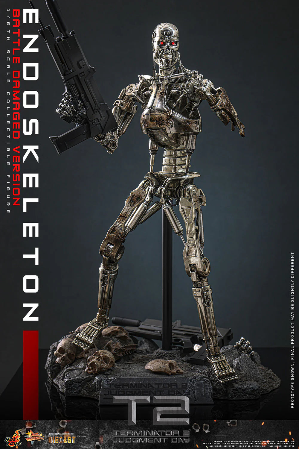 Hot Toys Movie Masterpiece Series: Terminator 2 El Juicio Final - Endoskeleton Escala 1/6 Preventa