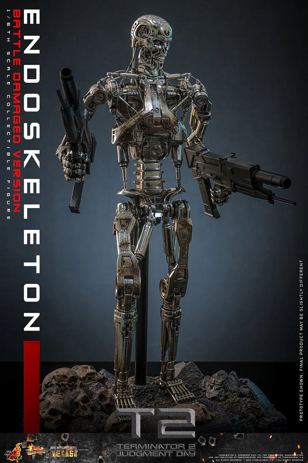 Hot Toys Movie Masterpiece Series: Terminator 2 El Juicio Final - Endoskeleton Escala 1/6 Preventa