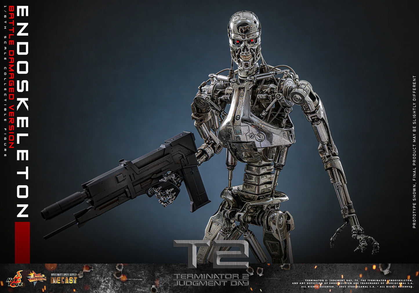 Hot Toys Movie Masterpiece Series: Terminator 2 El Juicio Final - Endoskeleton Escala 1/6 Preventa