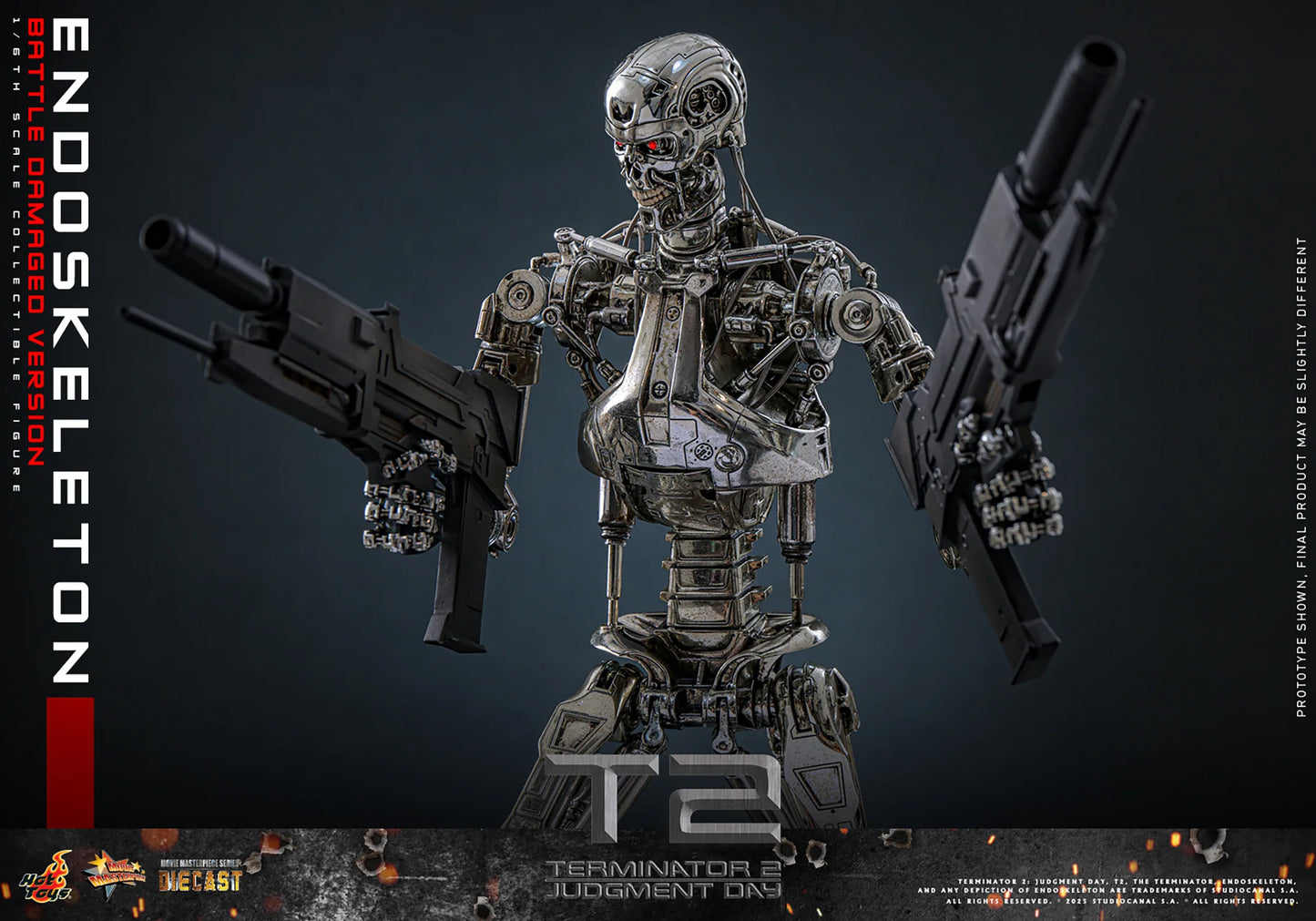 Hot Toys Movie Masterpiece Series: Terminator 2 El Juicio Final - Endoskeleton Escala 1/6 Preventa