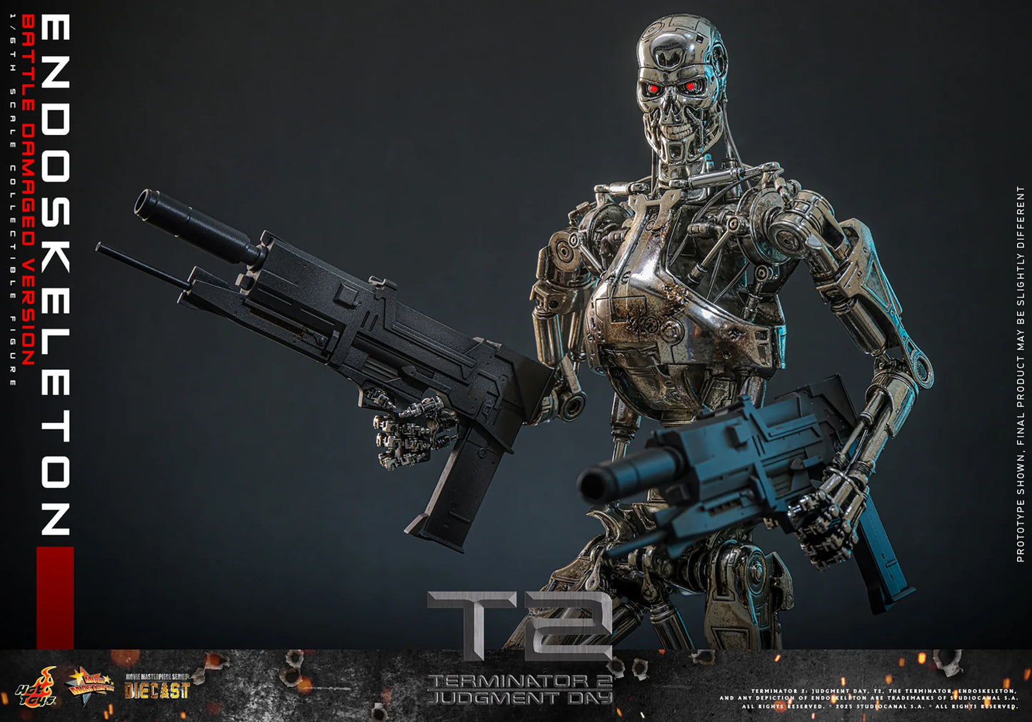 Hot Toys Movie Masterpiece Series: Terminator 2 El Juicio Final - Endoskeleton Escala 1/6 Preventa