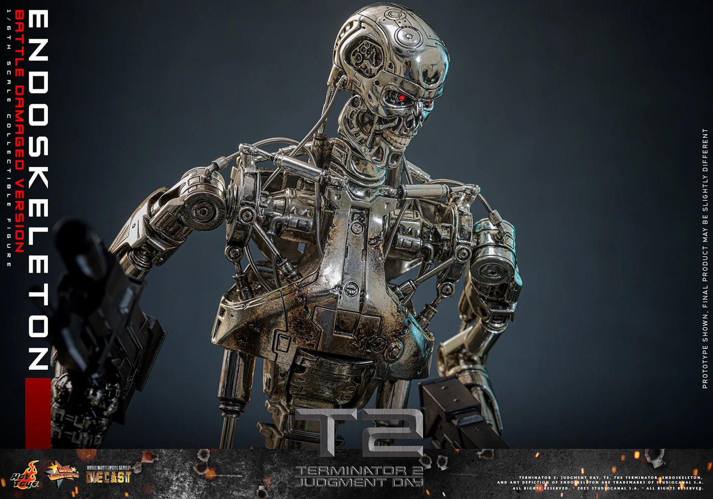Hot Toys Movie Masterpiece Series: Terminator 2 El Juicio Final - Endoskeleton Escala 1/6 Preventa