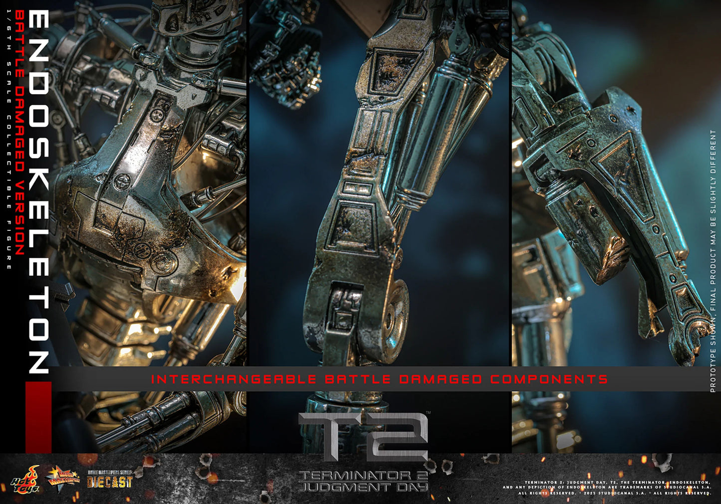 Hot Toys Movie Masterpiece Series: Terminator 2 El Juicio Final - Endoskeleton Escala 1/6 Preventa