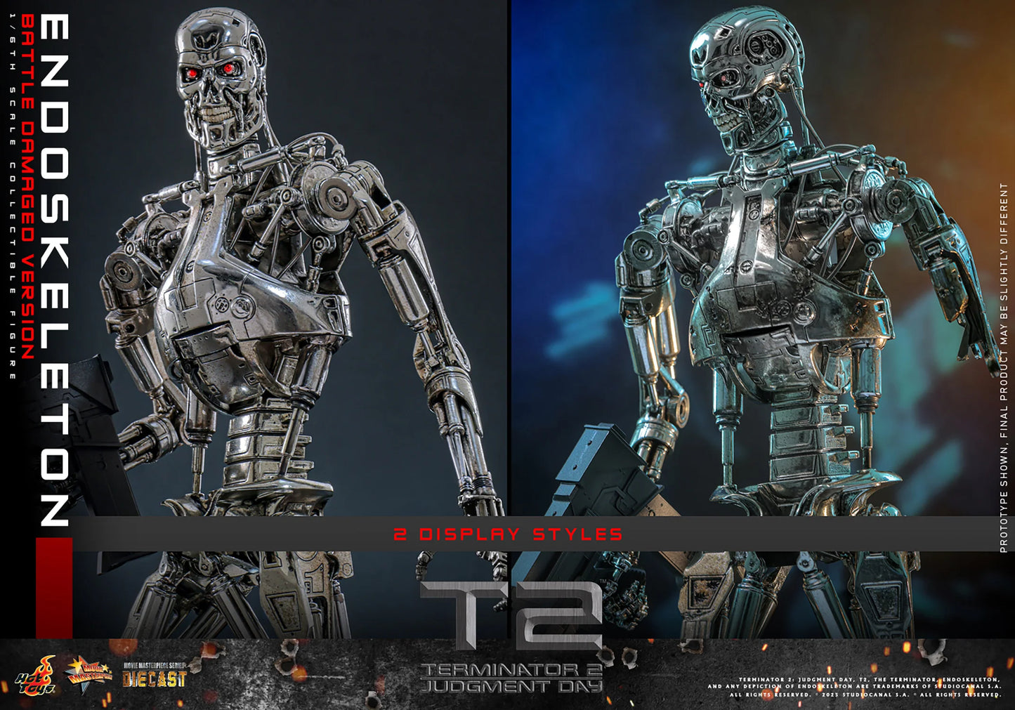 Hot Toys Movie Masterpiece Series: Terminator 2 El Juicio Final - Endoskeleton Escala 1/6 Preventa