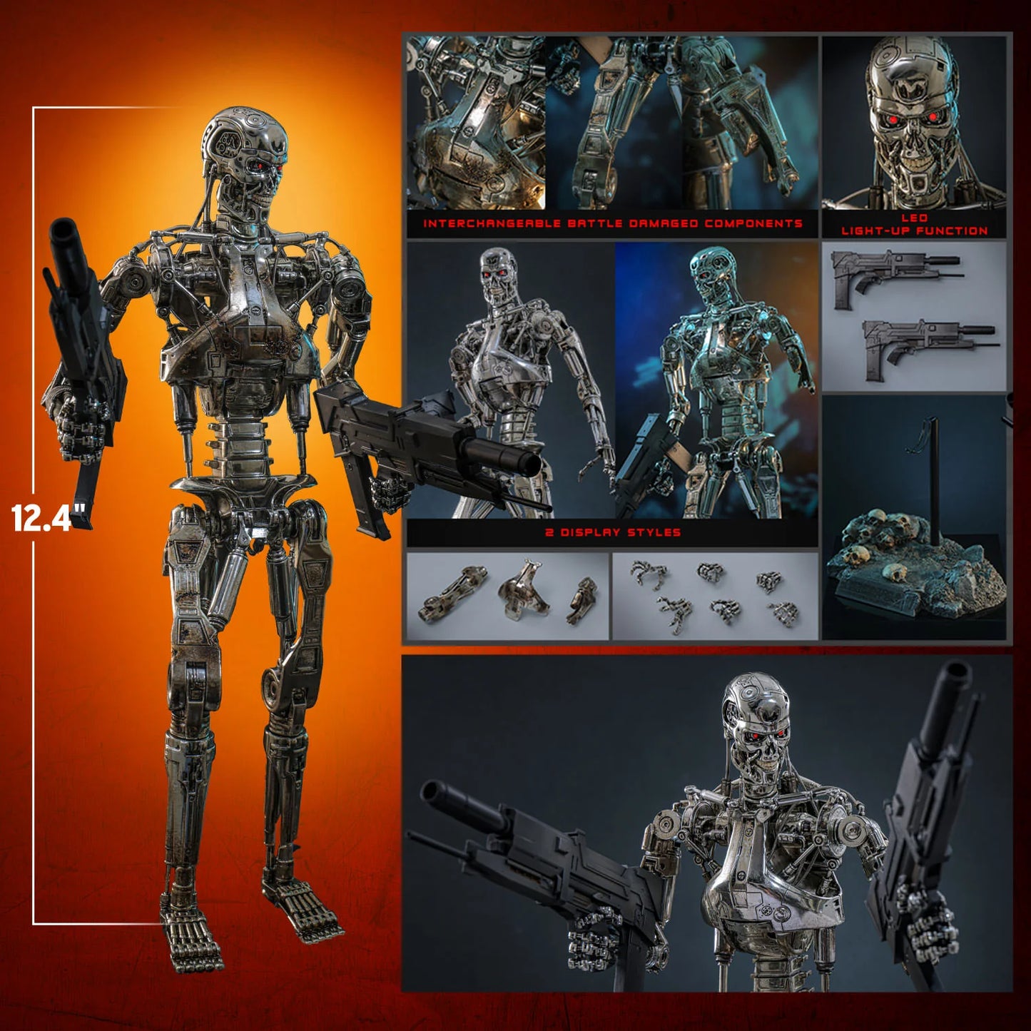 Hot Toys Movie Masterpiece Series: Terminator 2 El Juicio Final - Endoskeleton Escala 1/6 Preventa