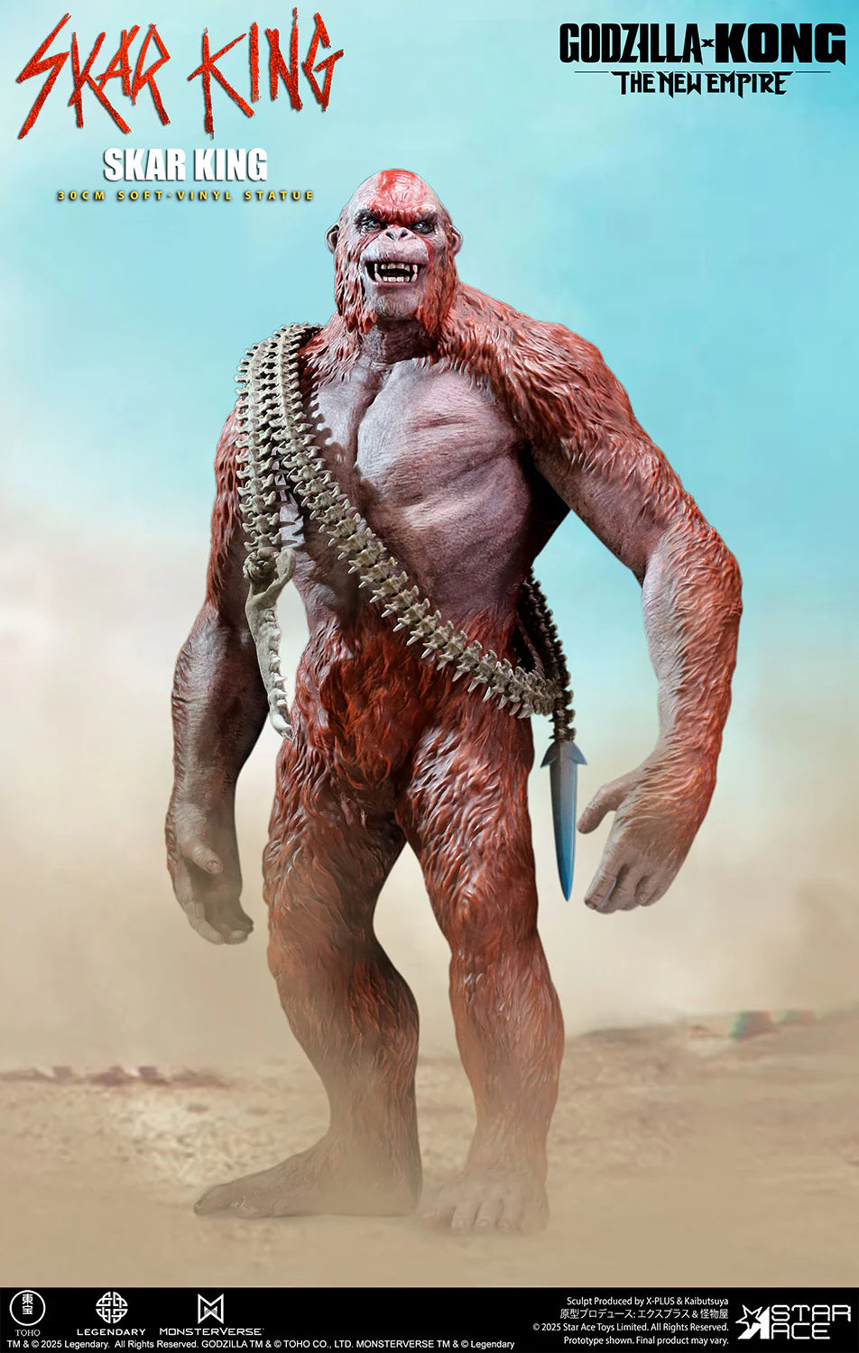Star Ace Toys Soft Vinyl Series: Godzilla X Kong The New Empire - Skar King 11 Pulgadas Preventa